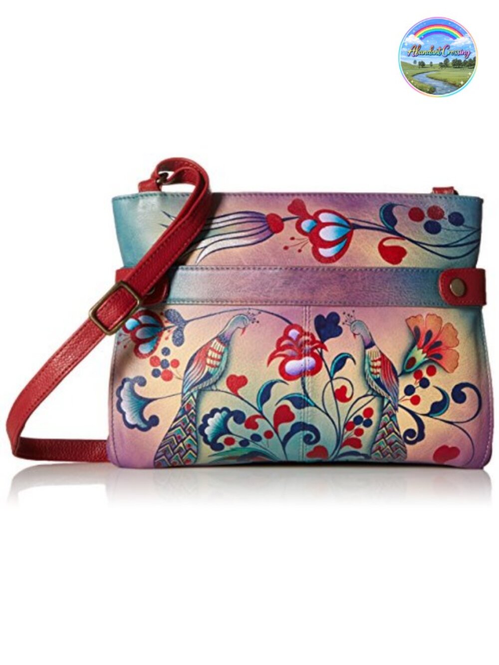 Handcrafted Genuine Leather Zip-Top Crossbody Bag